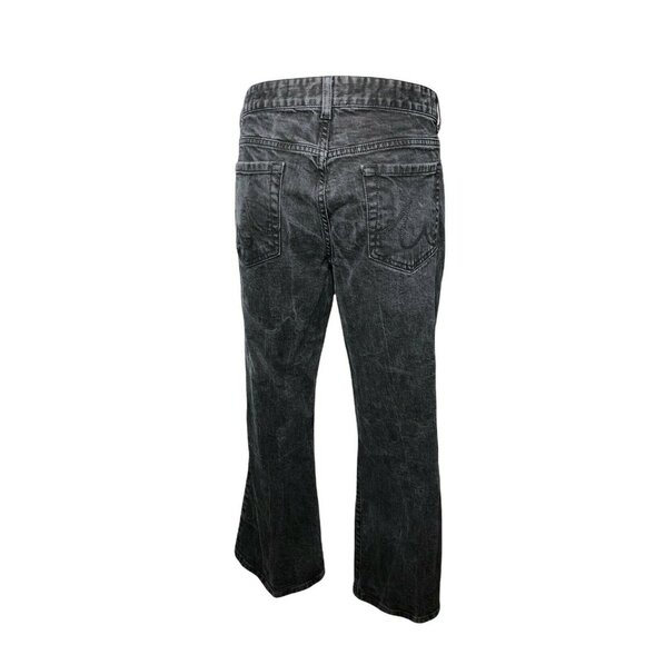 Madison Jeanswear Black Denim Jeans Trousers Womens 12 Pants Flared Distressed - Picture 3 of 10